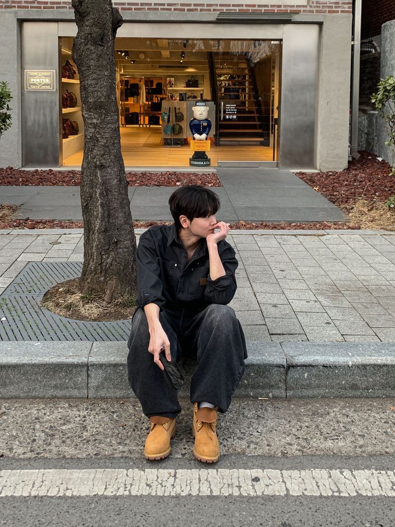 후쿠이 더블 패치 워크 셔츠