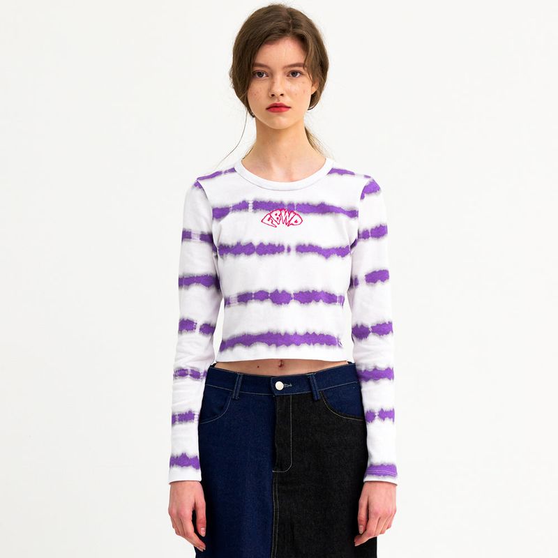 CIROS LONG SLEEVE CROP TEE (VIOLET)