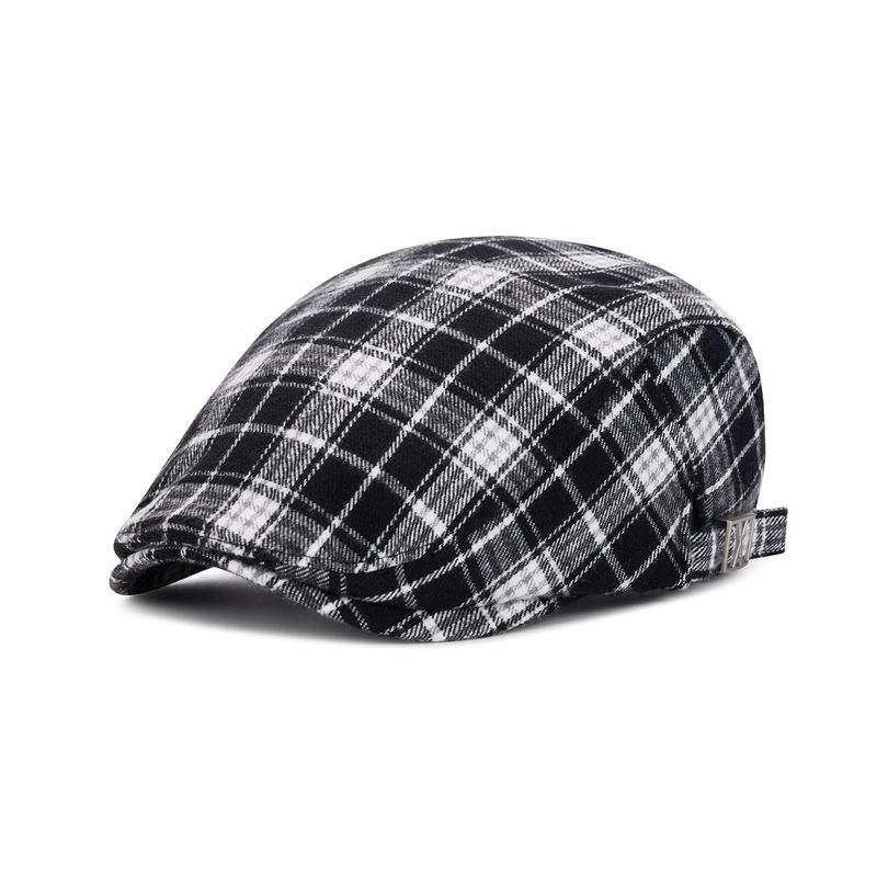 VA Square Belt Check Hunting Cap / Blackcheck