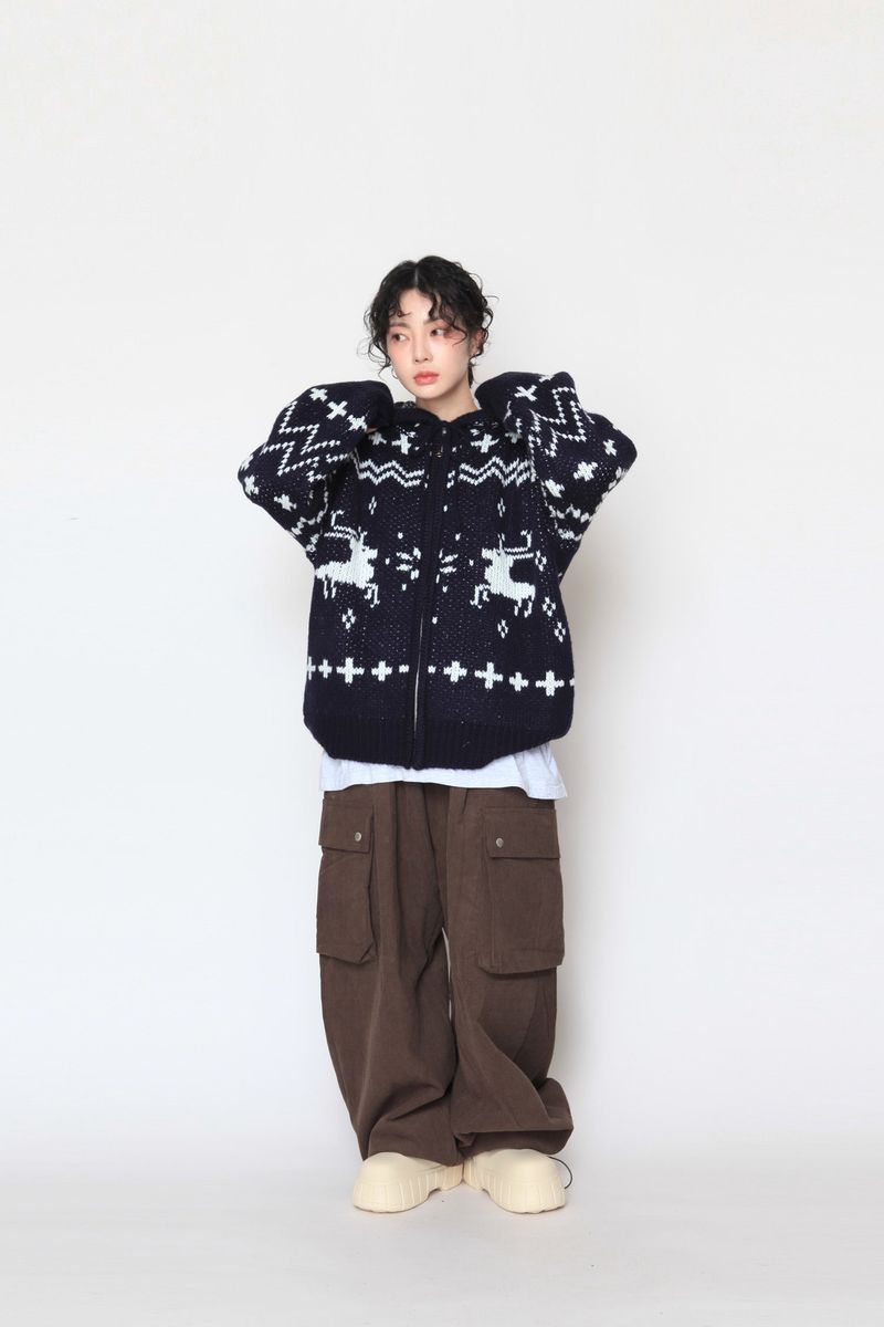 Corduroy Snap Cargo Pants