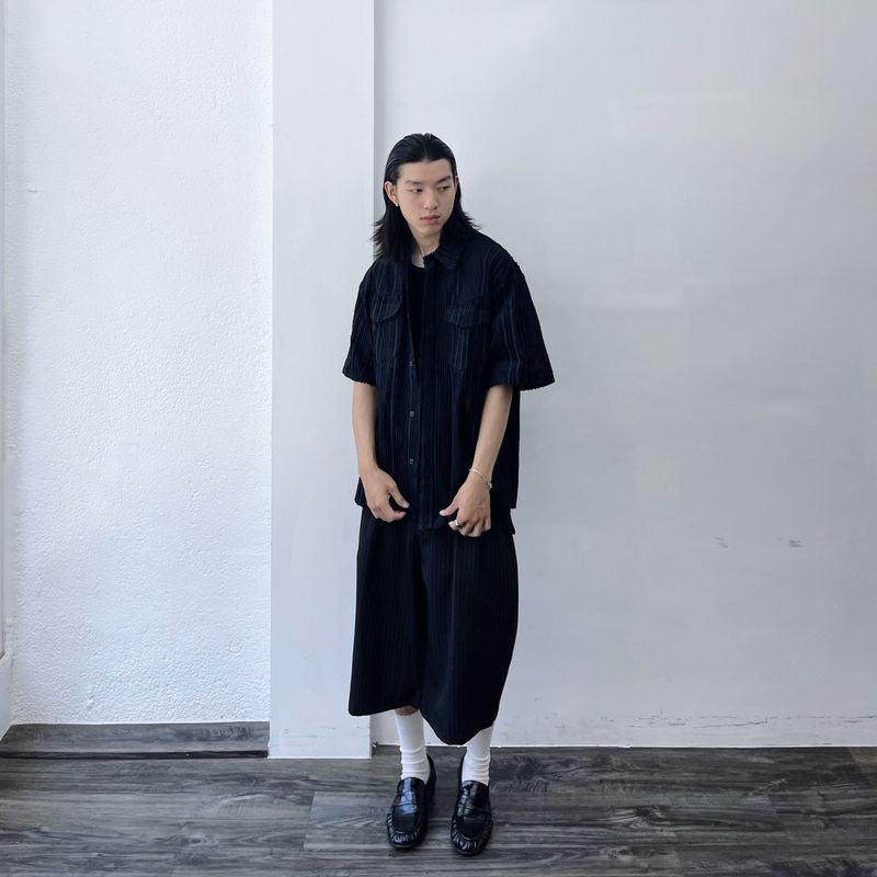 Textured Vertical Utility Shirt