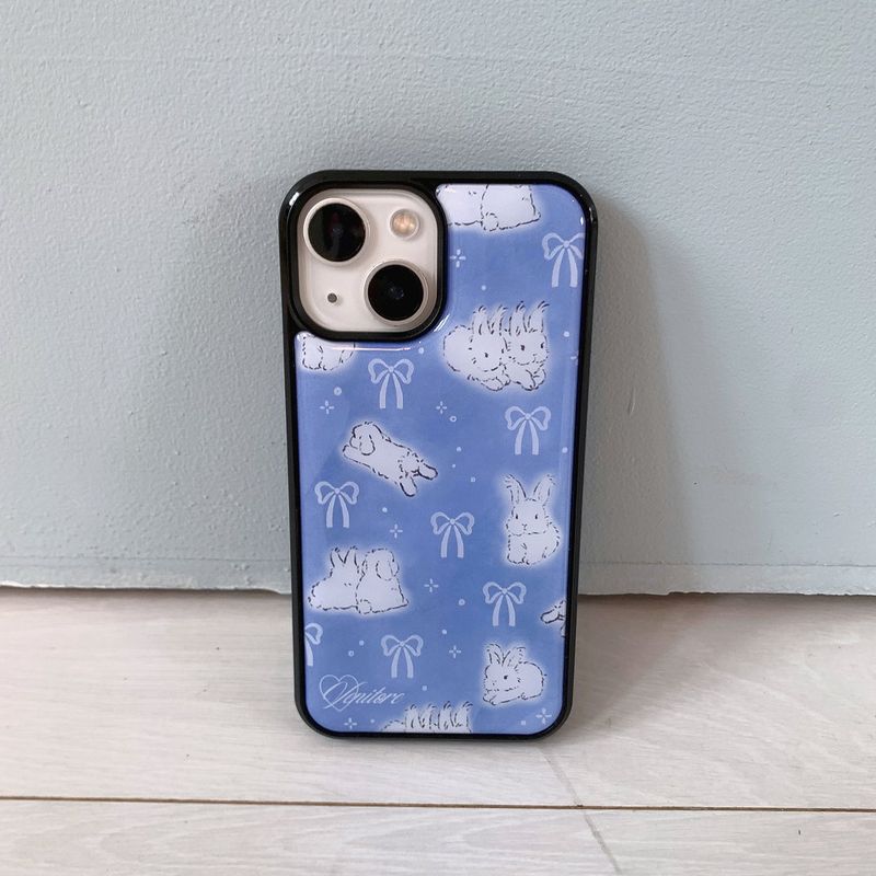 [MADE][Epoxy Bumper Case] Starry Night Bunny • Sky Blue