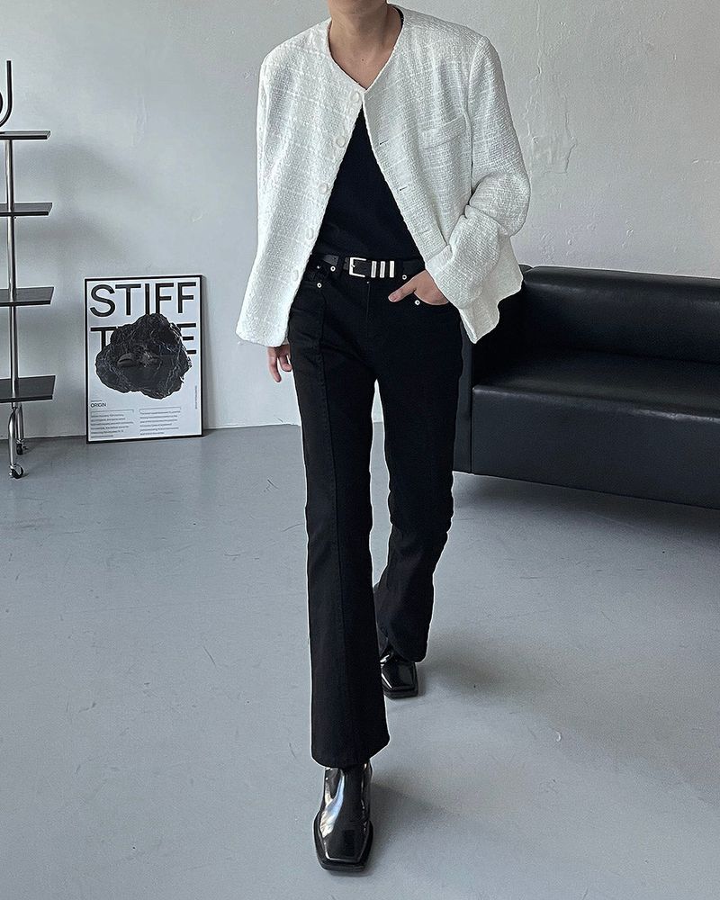 EN twill slit bootcut pants (S ~ L)