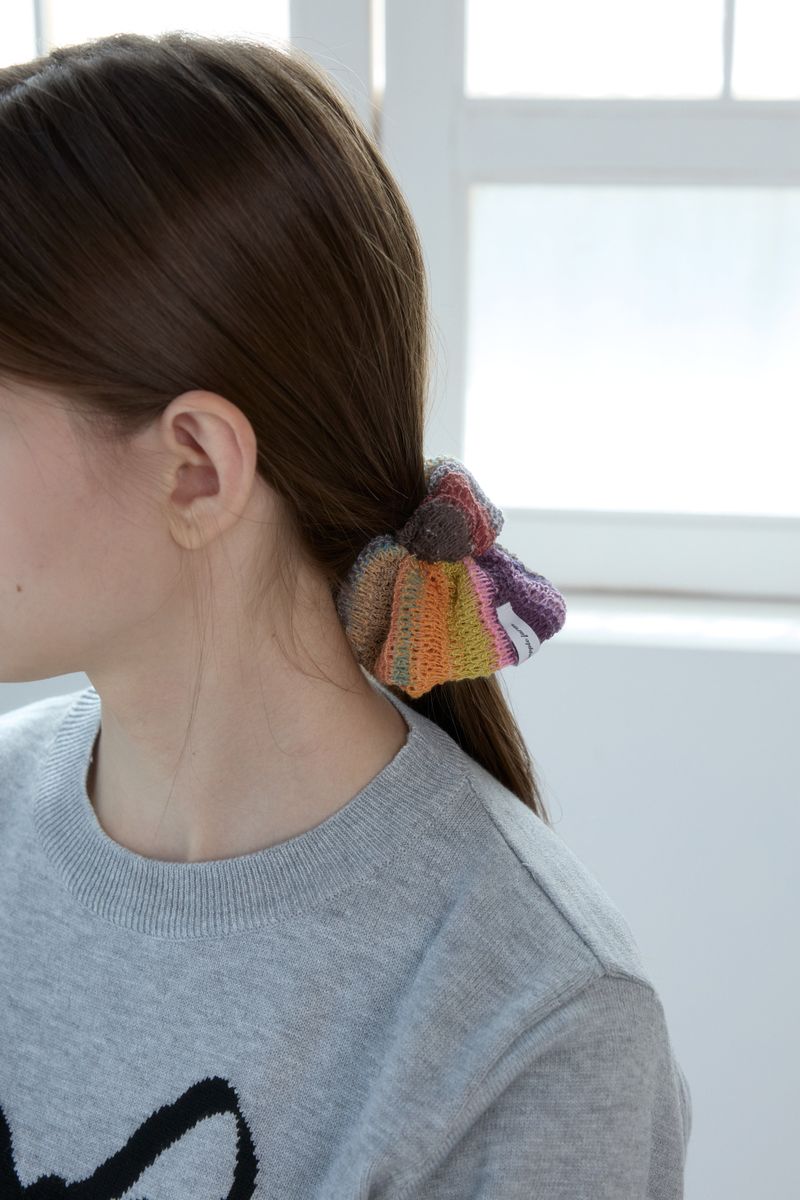 PINK PINEAPPLE（ピンクパイナップル）の「［2EA 1SET］RETRO KNIT SCRUNCHIE（Hair Accessories）」