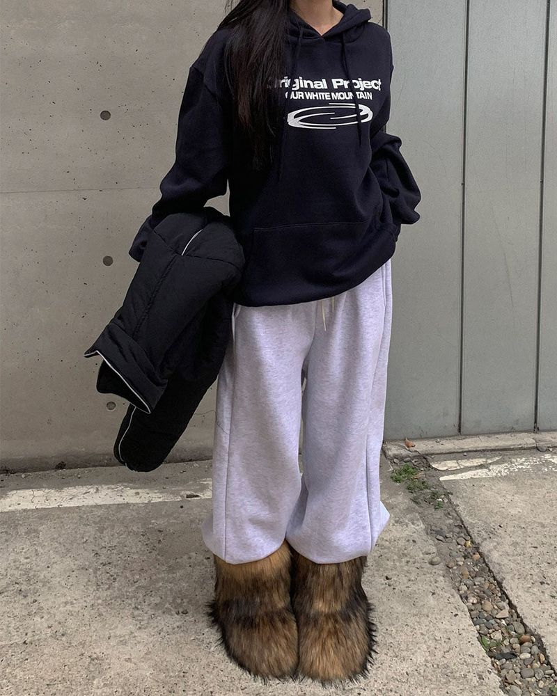 Bear fur boots