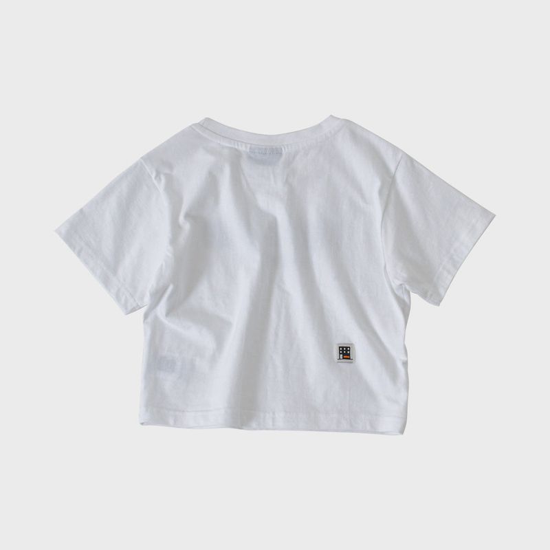 スティプル半袖クロップTシャツ