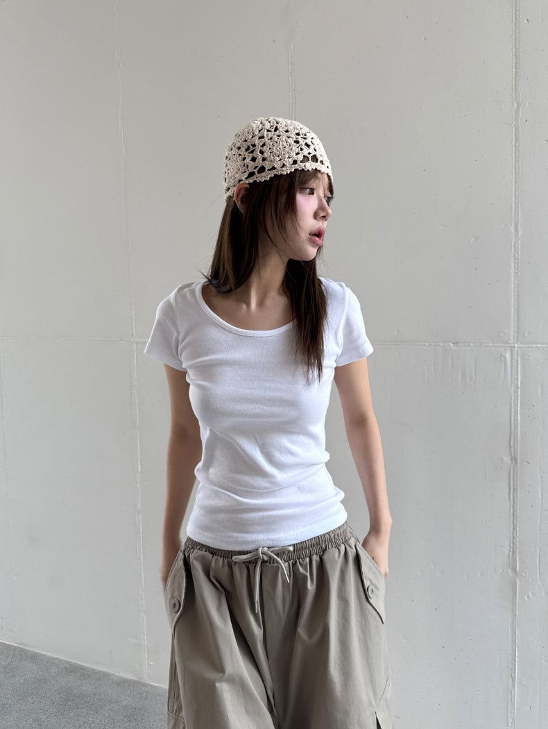 another language（アナザーランゲージ）の「 UネックスリムTシャツ（トップス）」