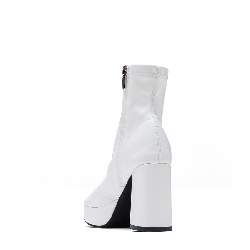Open Toe Block Heel(White)