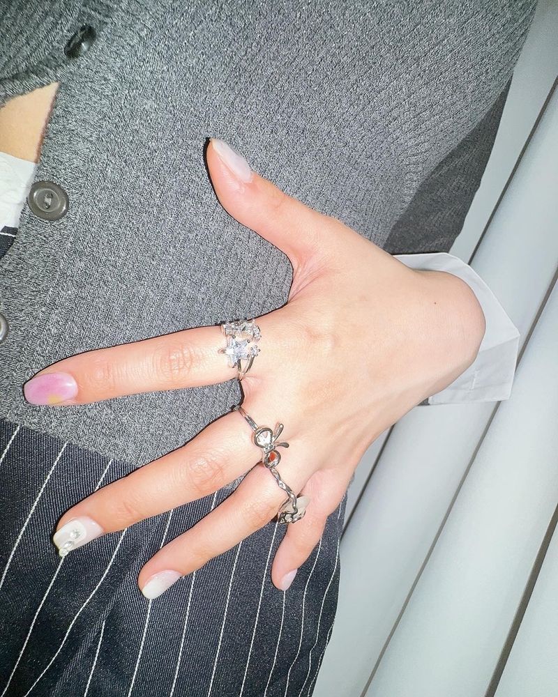 [YENA] Silver vintage ribbon ring