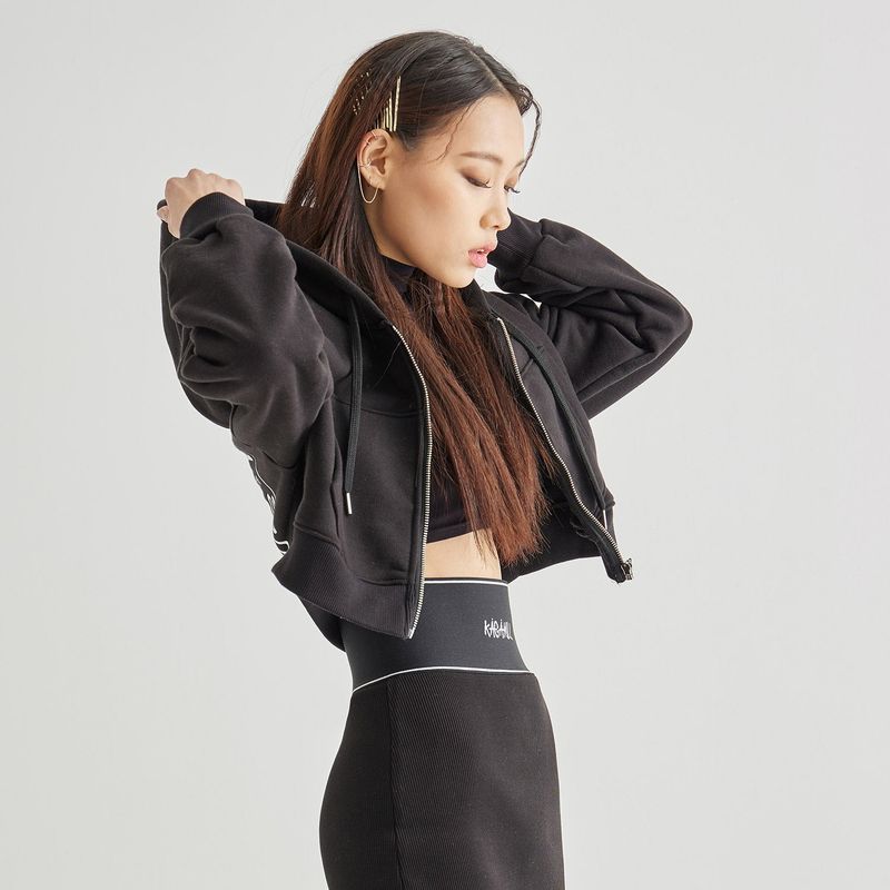 Spill Logo Hoodie Zip up Black