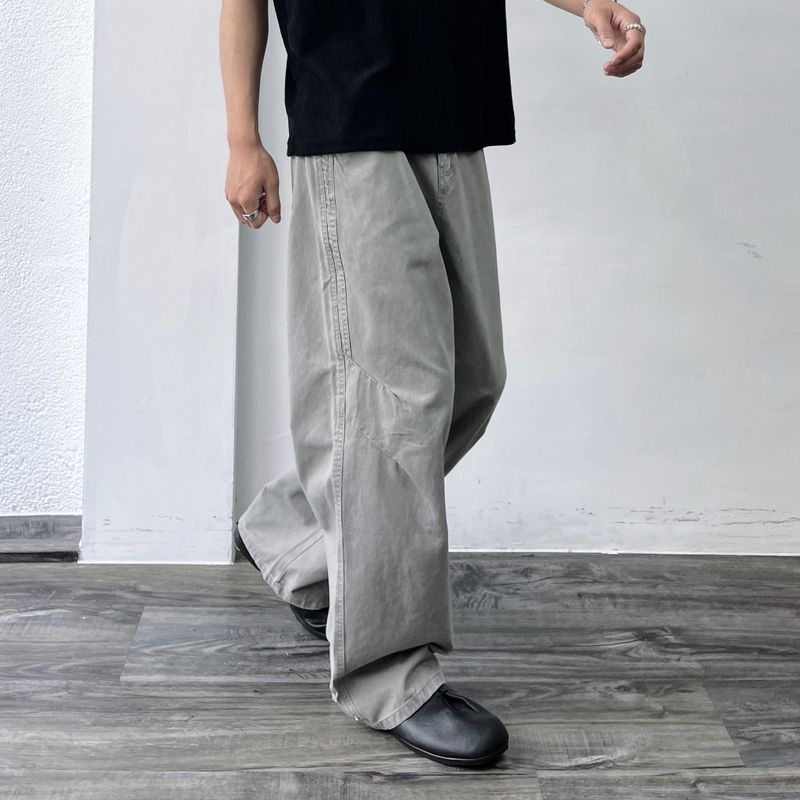 ウォッシュド フォーム ワイド パンツ