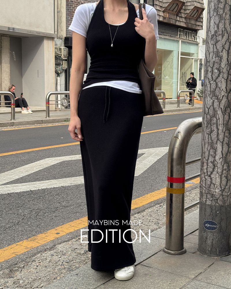 [MADE] If halter‑neck sleeveless