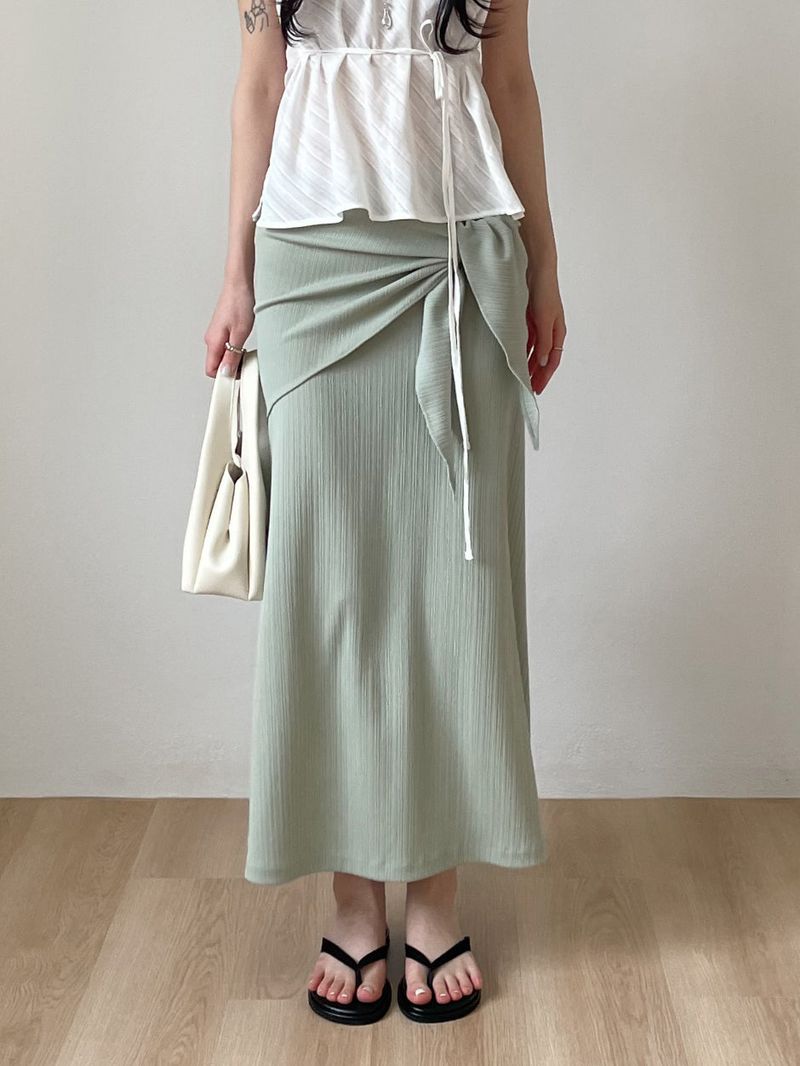 INCHANT ME（インチャントミー）の「[Scarf SET] Pleated H-Line Long Skirt（Skirts）」