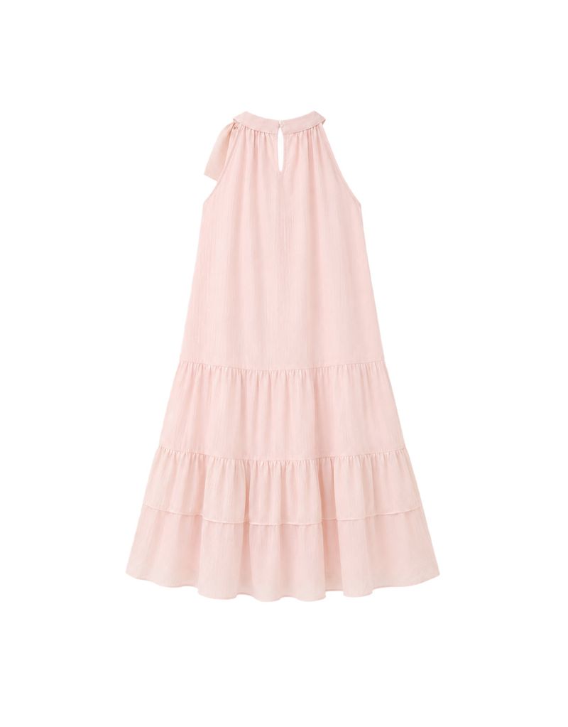 Liber Halterneck Sleeveless Long Dress Pink