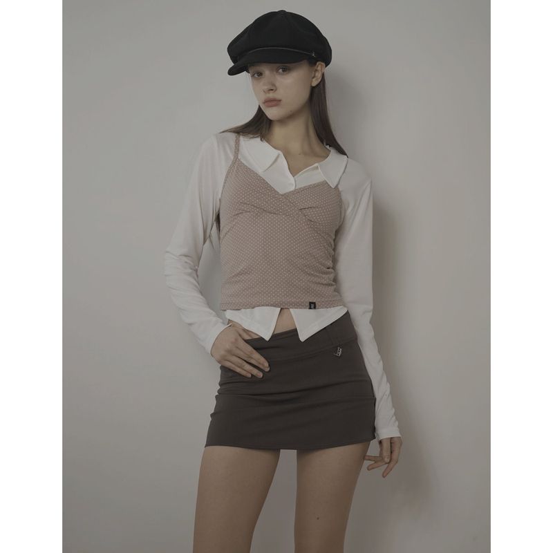 DOT CAMISOLE-BEIGE