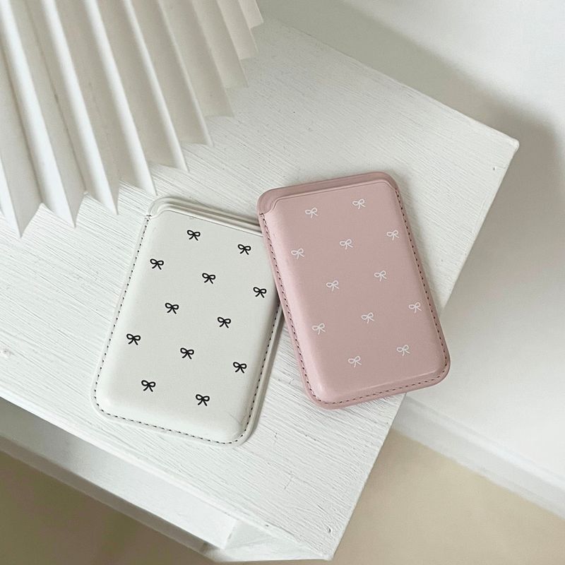 [MADE] mini ribbon pattern [Macsafe card wallet] 4color