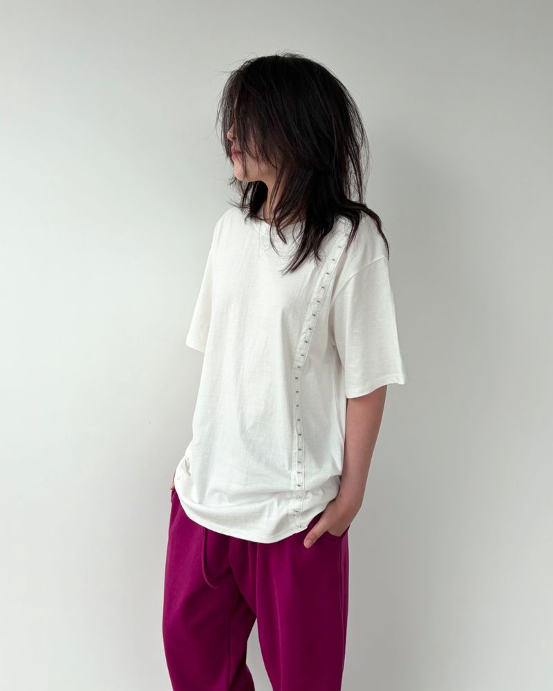 サマー ボタン スウェット パンツ(2colors)