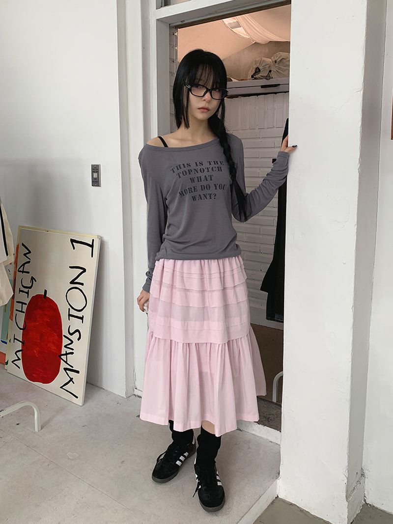 WIDE-NECK PRINTED LONG SLEEVE (3C)