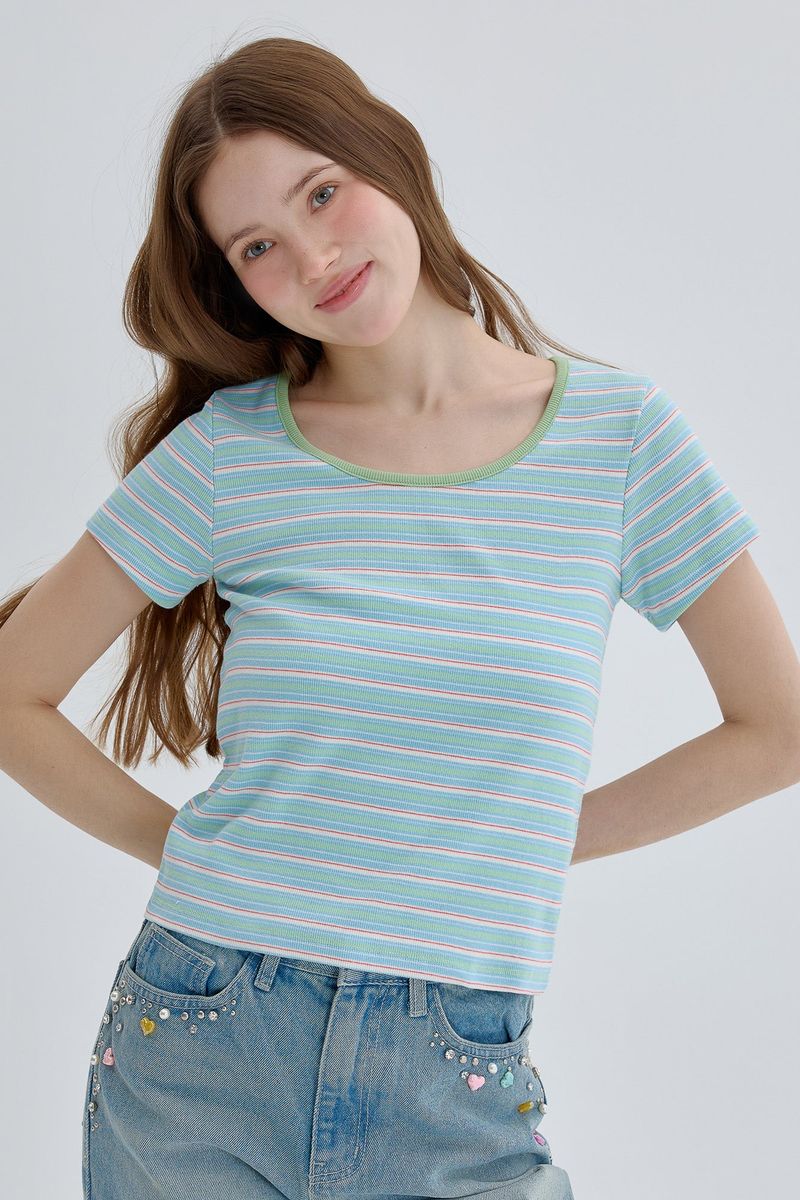 Stripe T-shirt [Green]