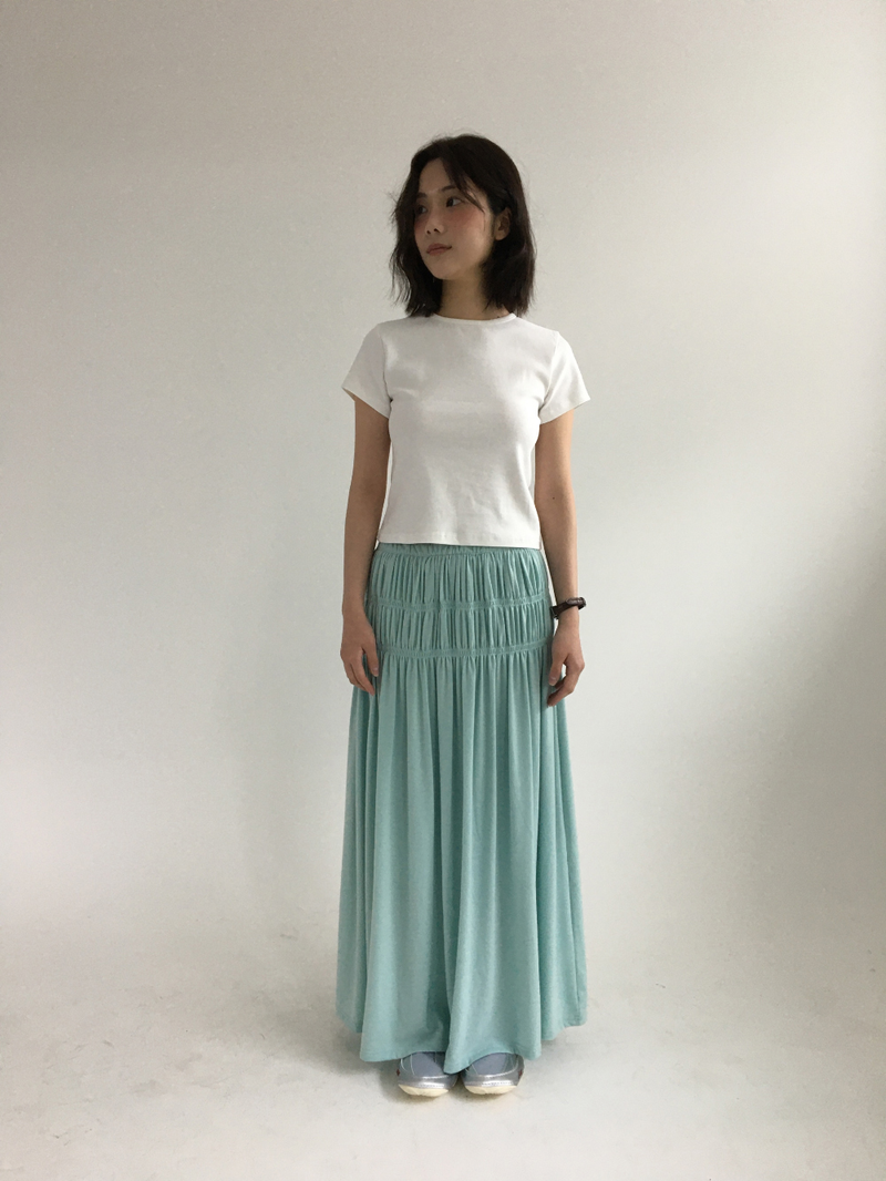 Sor Shirred Long Skirt (4color)