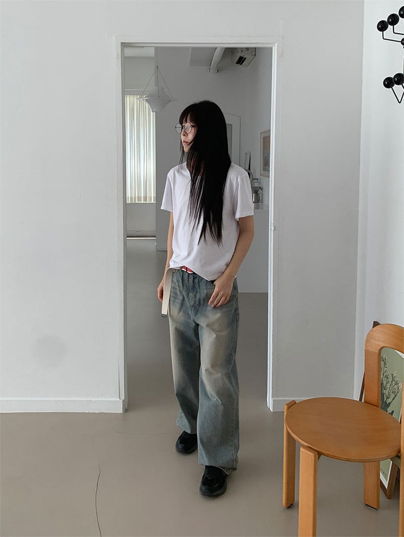 SILKET U-NECK TEE (3C)