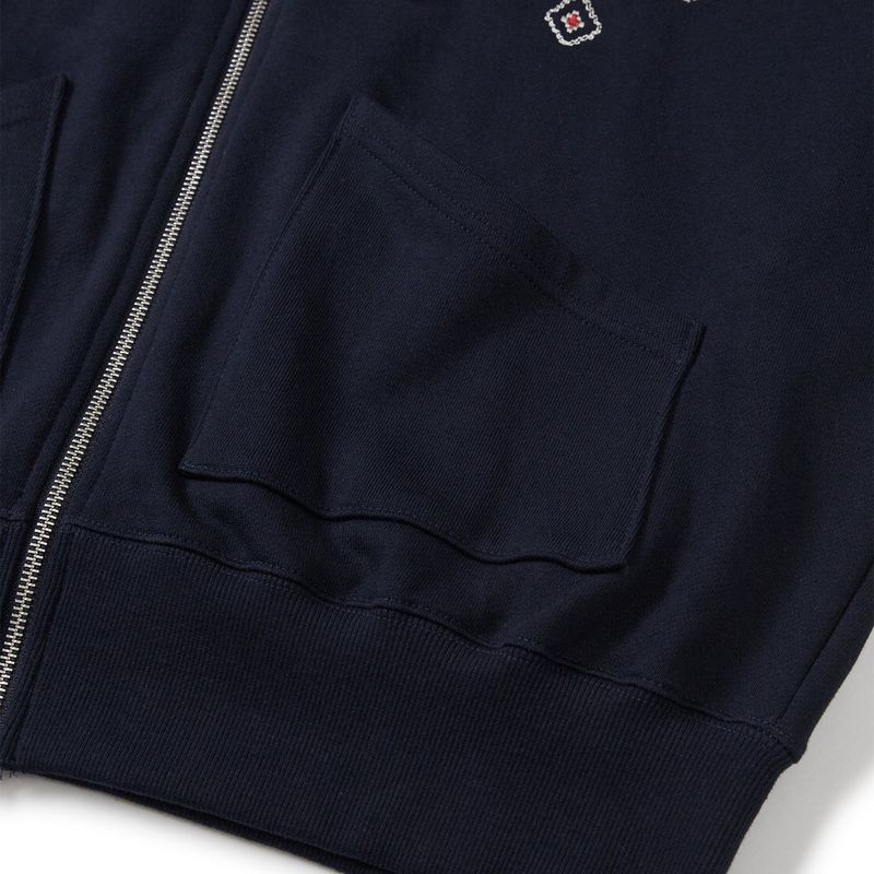 Gardener hoodied zip-up / Navy