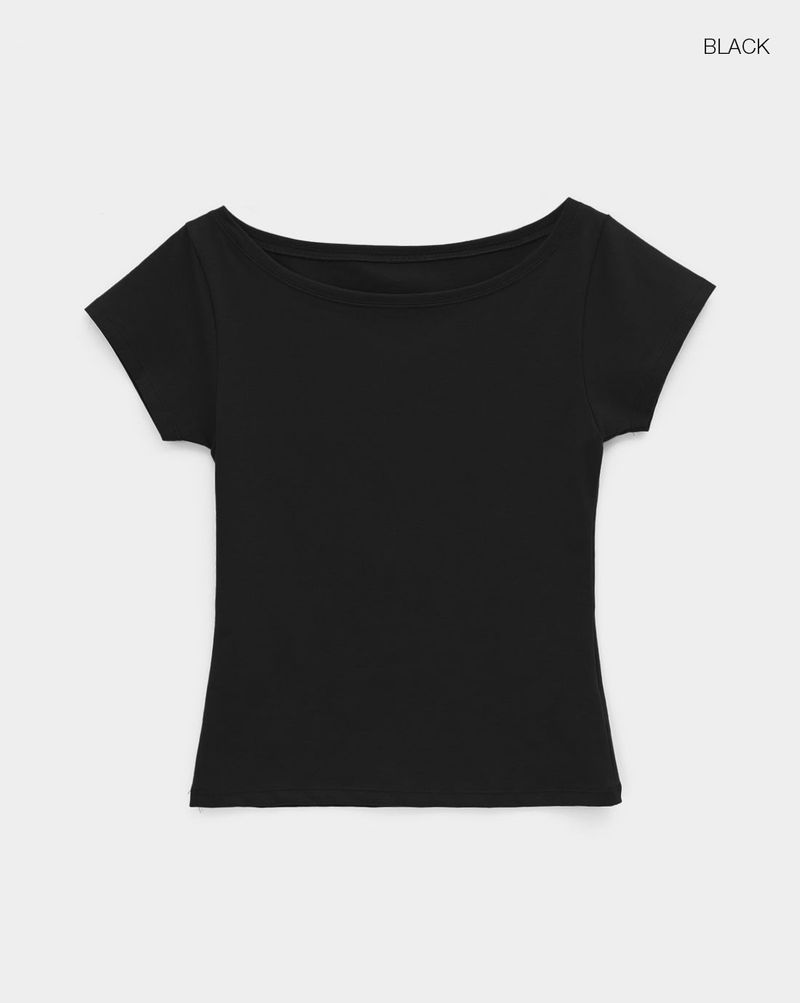[MADE] Cheeky Off Shoulder Short Sleeve Tee