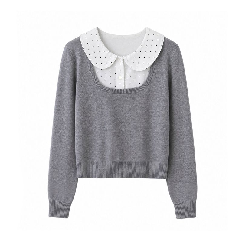 Cozy&Kitsch（コージーアンドキッチ）の「クララ ドット カラー レイヤード ニット トップ（トップス）」