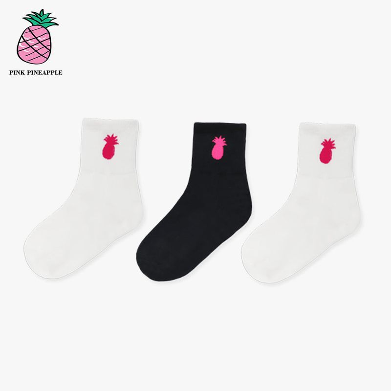 PINK PINEAPPLE（ピンクパイナップル）の「 SYMBOL  JACQUARD  SOCKS (3PAIRS 1SET, COLOR RANDOM)（Fashion Accessories）」