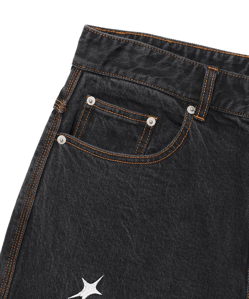 PATCHWORK DENIM PANTS BLACK(CV2EFUD112A)