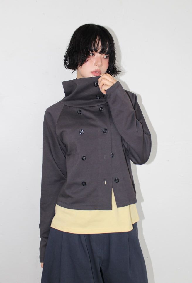 AAKE(アケ)の「DOUBLE HIGH-NECK CARDIGAN(Tops)」