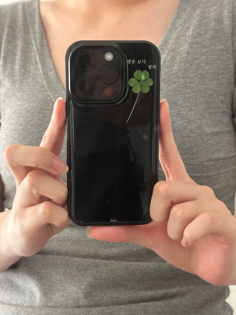 happiness than luck black case (epoxy)