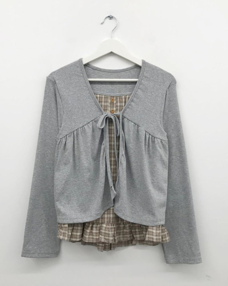 Haven Frill Check Blouse (2color)