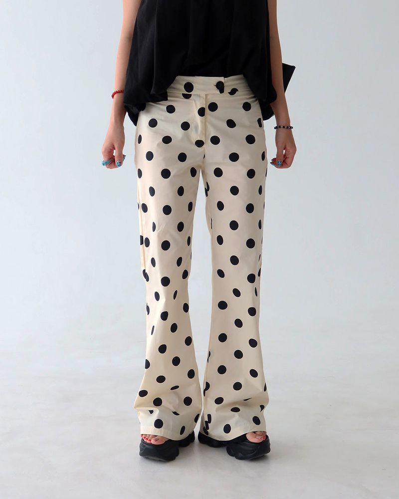Dot Polka Dot Bootcut Long Pants