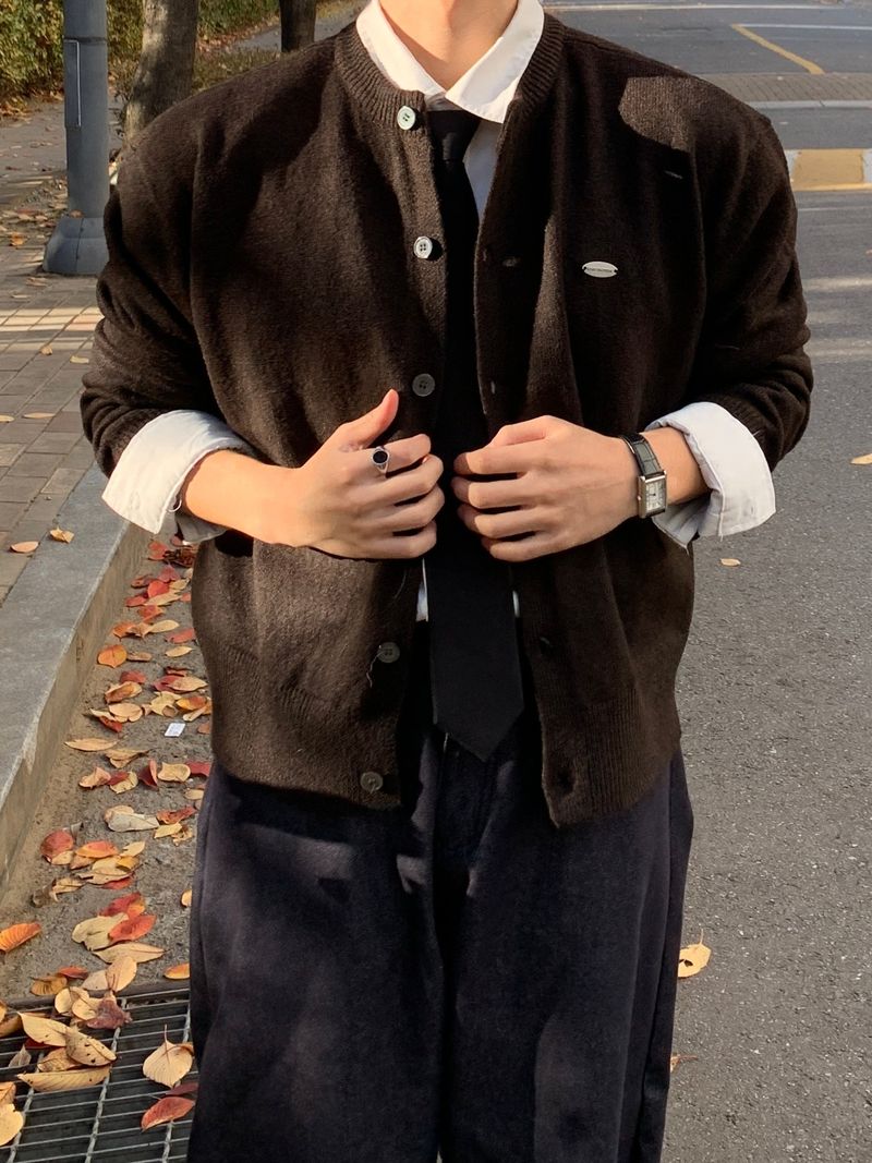 Mensfloor（メンズフロア）の「Gacho Round Cropped Knit Cardigan（Tops）」