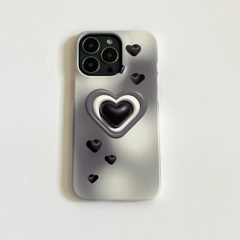 a3b3（エースリービースリー）の「Heart Black (Matt Phone Case)（Smartphone Accessories）」