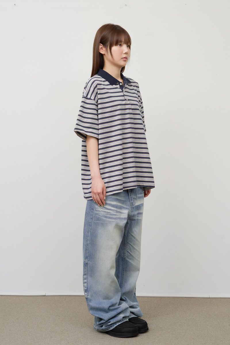Cloud Cropped Striped Top