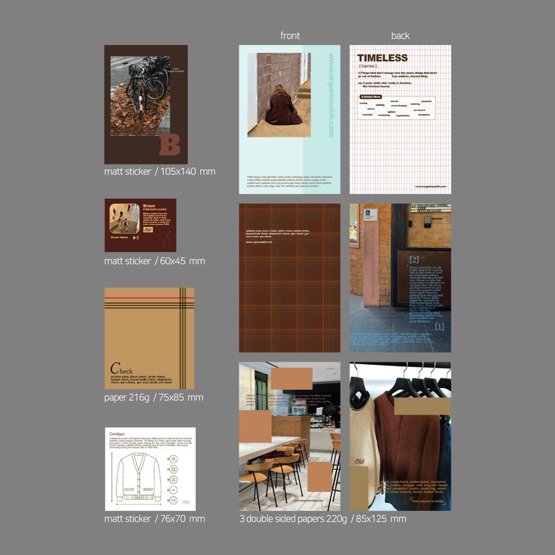 oab tone pack brown / scrap sticker set