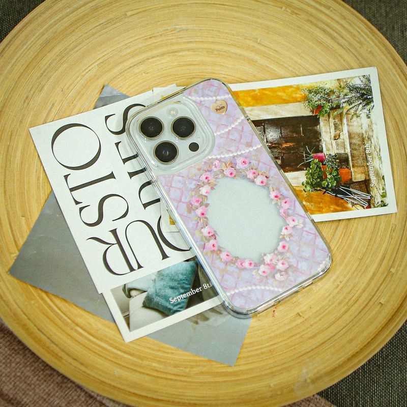 【MADE】Rose frame Jelly hard Phone case