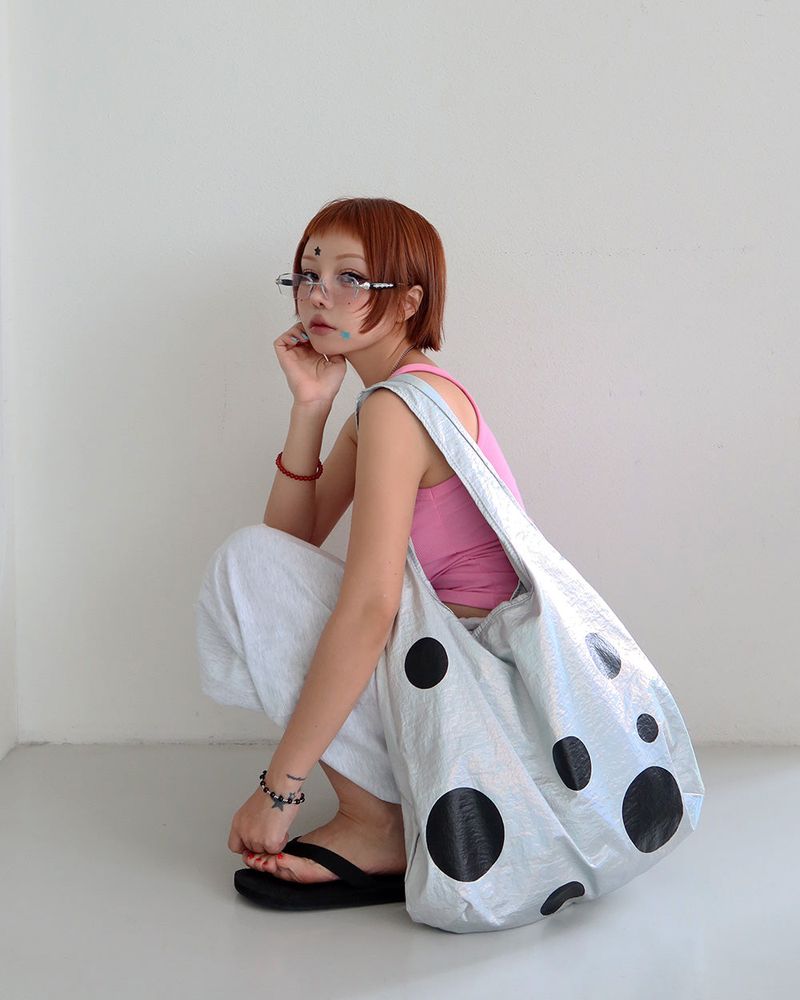 Delight-J（ディライトジェイ）の「mixed dot bling silver shoulder bag（Bags）」