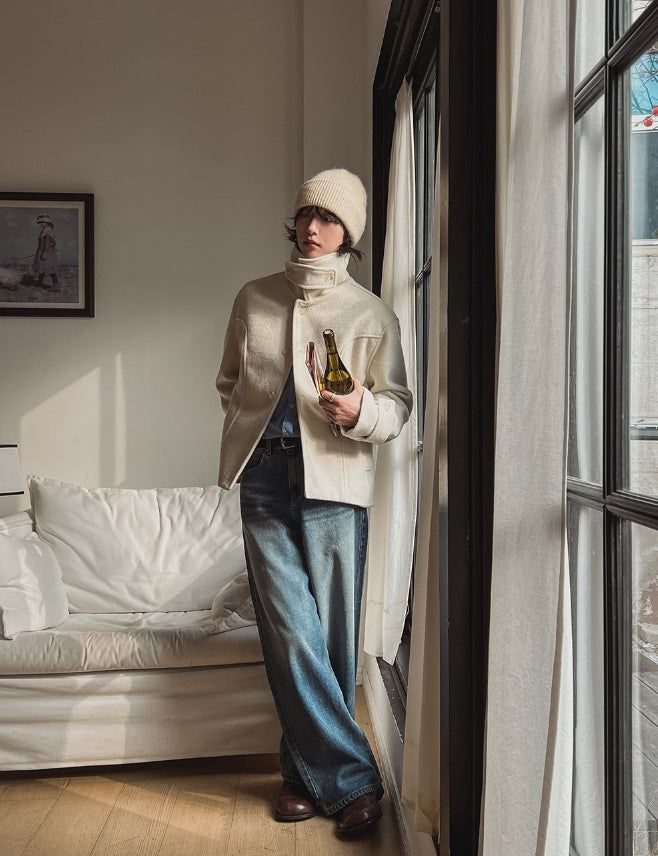 Lumi Mohair Wool Short Coat