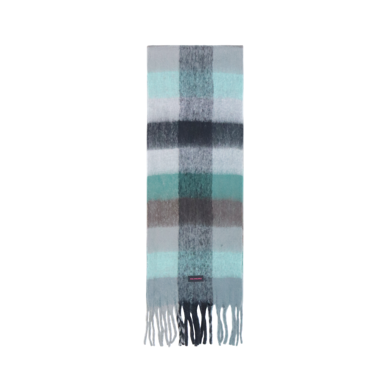 COLORED CHECK MUFFLER_GREY