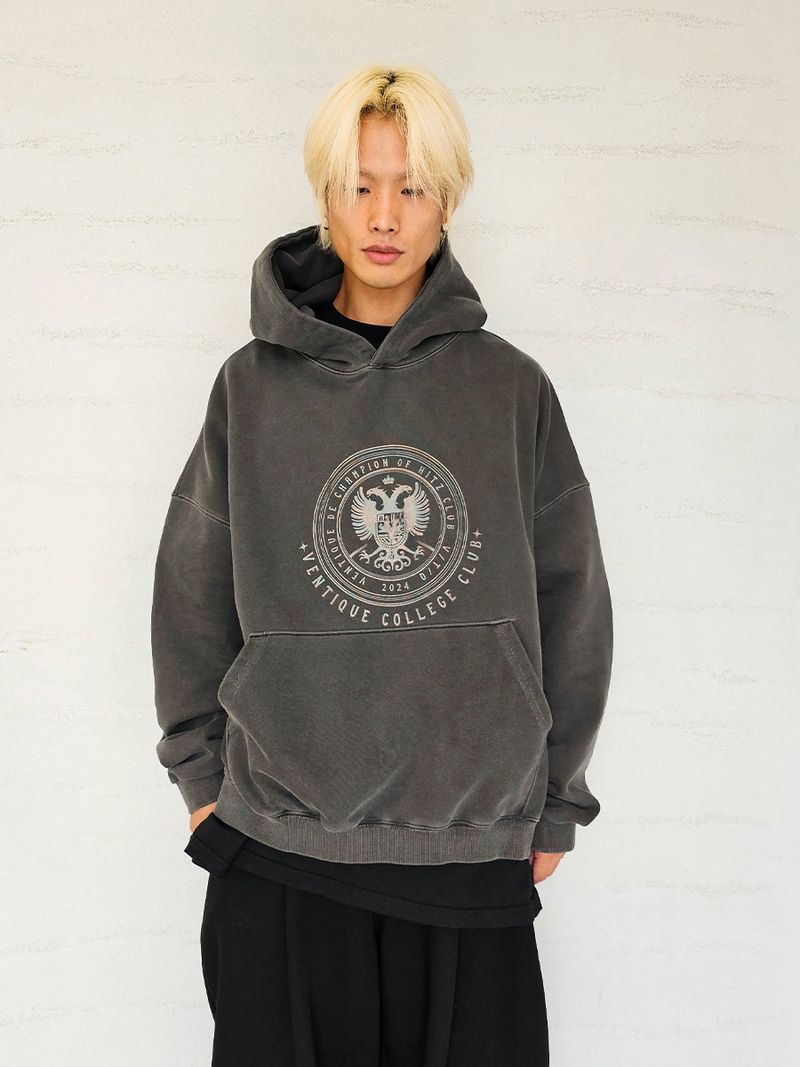 VENTIQUE Pigment Izzy Eagle hoodie 2colors