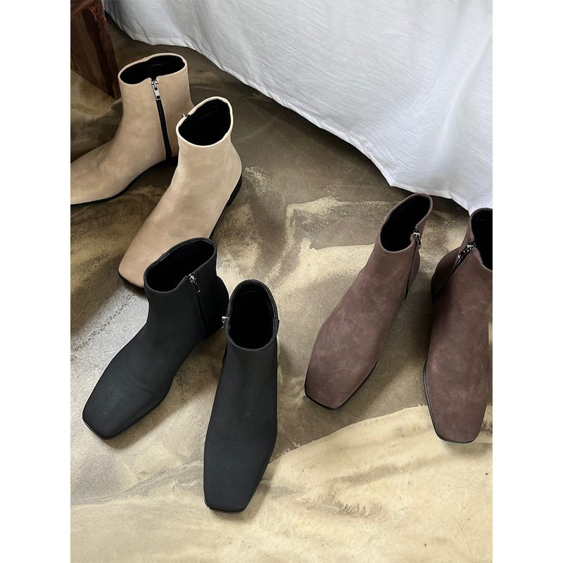 LAURANT（ロラン）の「[HANDMADE] Suede square toe chelsea boots (3color)（Shoes）」