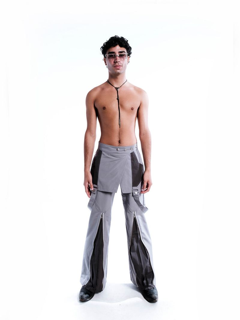 Ghost In The Shell Convertible Skirts (Grey & Dark Grey)