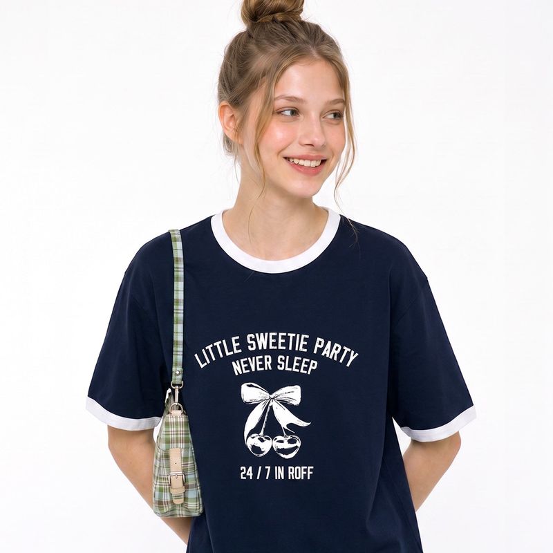 LITTLE CHERRY RINGER T-SHIRT (3color)