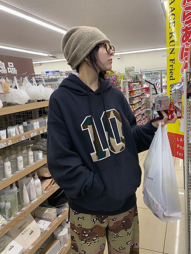 CAMO FLEECE PATCH HOOD (4C)