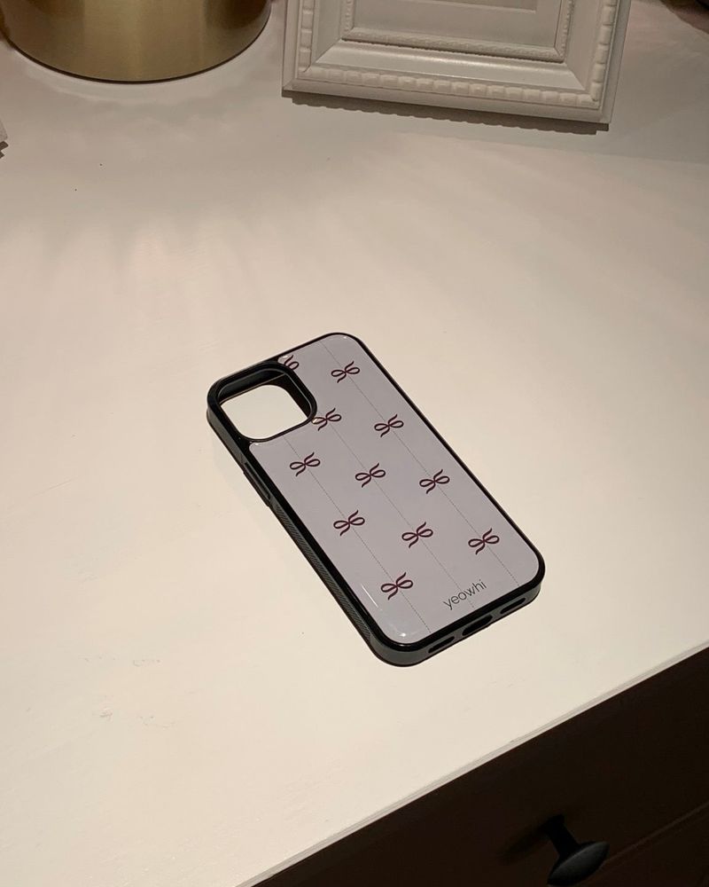 [MADE] mini logo dotted line epoxy bumper case_purple