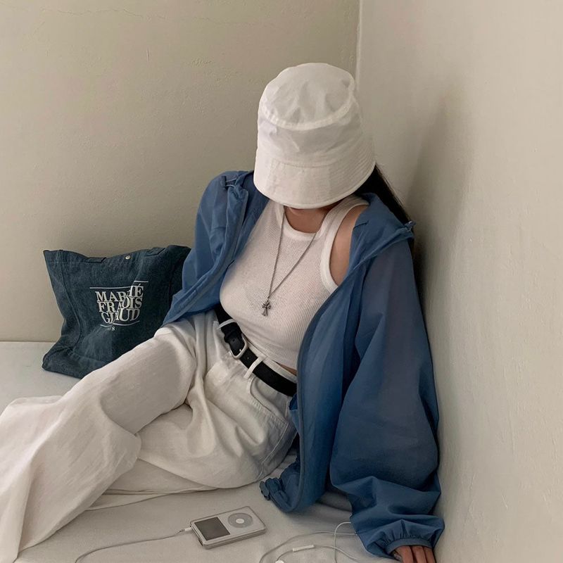 [BELLIDE MADE] scene food see-through windbreaker