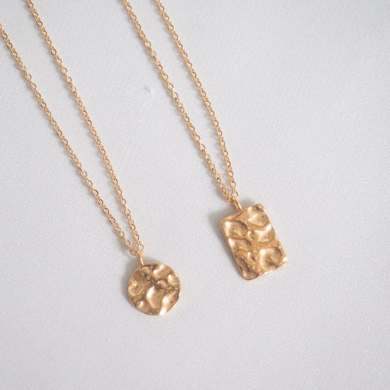 Terah Hammered Plate Necklace